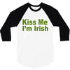 kiss me i'm irish 3/4 Sleeve Shirt