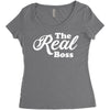 The Real Boss Women's Triblend Scoop T-shirt