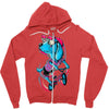dog biker Zipper Hoodie