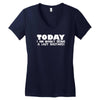today i am mainly being a lazy bastard Women's V-Neck T-Shirt