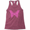 breast cancer butterfly Racerback Tank