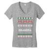 ugly christmas grandpa Women's V-Neck T-Shirt