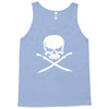 biker pirate skull bones swords Tank Top