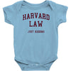 harvard law just kidding   funny Baby Bodysuit