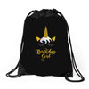 birthday unicorn girl. Drawstring Bags