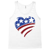 disstressed america flag heart Tank Top