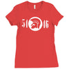 trojan records 54 46 Ladies Fitted T-Shirt