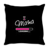mama loading Throw Pillow