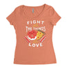 fight for the things you love pizza donuts Women's Triblend Scoop T-shirt