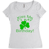 kiss me i't my birthday pi Women's Triblend Scoop T-shirt