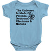 The Universe Is Made Of Protons, Neutrons, Electrons, Morons Baby Bodysuit