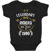 legendary riders are born in 1980 Baby Bodysuit
