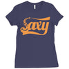 saxophone saxy Ladies Fitted T-Shirt