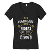legendary riders are born in 1969 Women's V-Neck T-Shirt