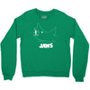 jaws chalk board movie licensed cotton blend adult Crewneck Sweatshirt