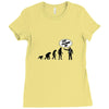 stop following me monkey Ladies Fitted T-Shirt
