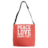 peace Love Adjustable Strap Totes