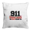 911 dispatcher heroes black logo Throw Pillow