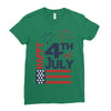 happy 4th of july Ladies Fitted T-Shirt