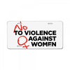 no violence against women's License Plate