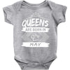 Queens Are Born In May Baby Onesie