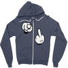 mickey fuck you rouge Zipper Hoodie