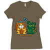 scaredy cats Ladies Fitted T-Shirt