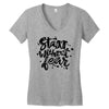 start without fear Women's V-Neck T-Shirt