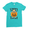 halloween pug Ladies Fitted T-Shirt