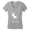 stabby the unicorn Women's V-Neck T-Shirt