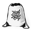 happy fathers day Drawstring Bags