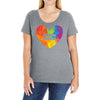 Lgbt Heart Ladies Curvy T-Shirt