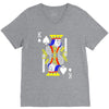 party king design funny humor cool graph baseball V-Neck Tee