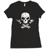 rock skull Ladies Fitted T-Shirt