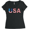 usa Women's Triblend Scoop T-shirt