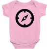 clock black Baby Bodysuit