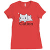 funny cat science t shirt Ladies Fitted T-Shirt