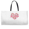 Jet'aime Flower Heart Weekender Totes