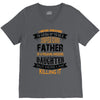Super Cool Father Of A Freaking Awesome Daughter V-Neck Tee