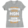 Super Cool Mom Of A Freaking Awesome Son Ladies Fitted T-Shirt