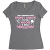 I Love Someone with Breast Cancer to The Moon and Back to Infinity Women's Triblend Scoop T-shirt