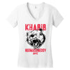 khabib nurmagomedov bear strong Women's V-Neck T-Shirt