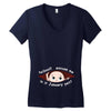 January Peeking Out Baby Boy Women's V-Neck T-Shirt