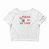 pizza is love pizza is life Crop Top