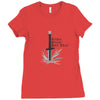 12. please pull this 012 Ladies Fitted T-Shirt
