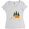 Total Solar Eclipse Camp Women's Triblend Scoop T-shirt