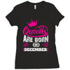 Queens Are Born in December Ladies Fitted T-Shirt