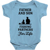 Father and Son Fishing Partners For Life Baby Bodysuit