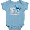 never trust an atom, they make up everything Baby Onesie