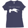 t rex hates pushups Ladies Fitted T-Shirt